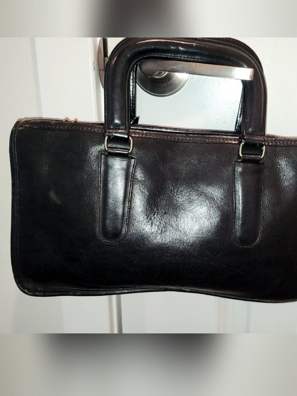 Vintage Coach Classic Leather Handbag in Black